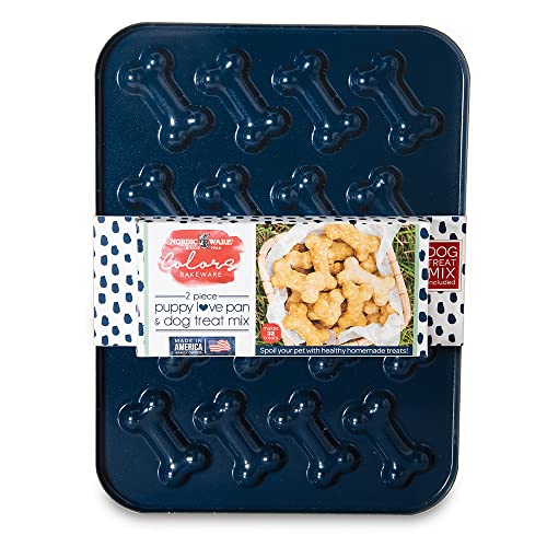 Nordic Ware Puppy Love Pan and Mix Set, 2-Piece, Blue