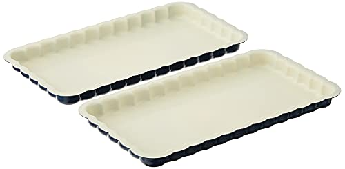 Nordic Ware Celebrations Stackable Loaf Pan, Set of 2, Navy, White