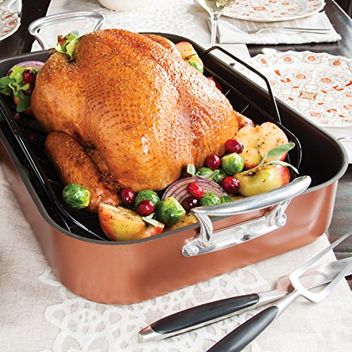 Nordic Ware Turkey Roaster with Rack, Copper