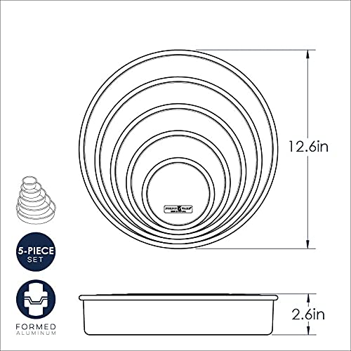 Nordic Ware Naturals Aluminum Bakeware Layer Cake Pan, Silver