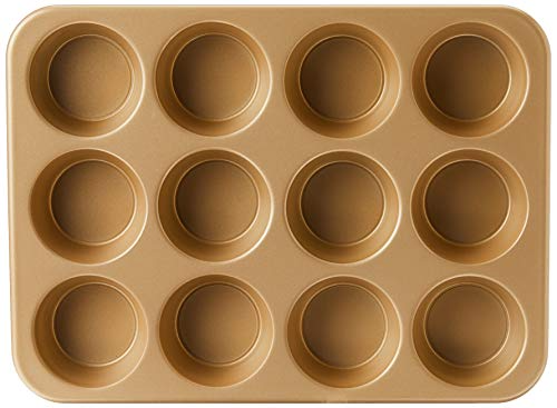 Nordic Ware Naturals Aluminum NonStick Muffin Pan, Twelve 2-1/2 Inch Cups