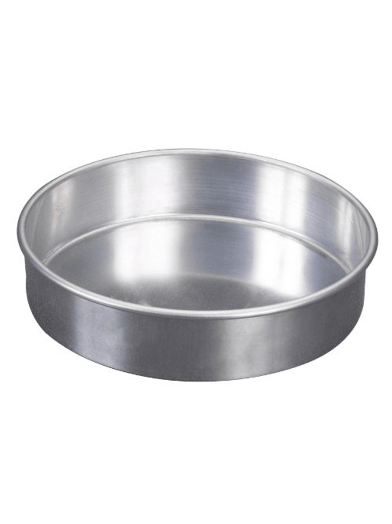 Nordic Ware Natural Aluminum Commercial Round Layer Cake Pan Baking Essentials, 8-Inch Round, Metallic