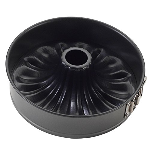 Nordic Ware Bottoms, Bundt Fancy Springform Pan with 2 Bottomw, 9-Inch, 9 Inch, Charcoal