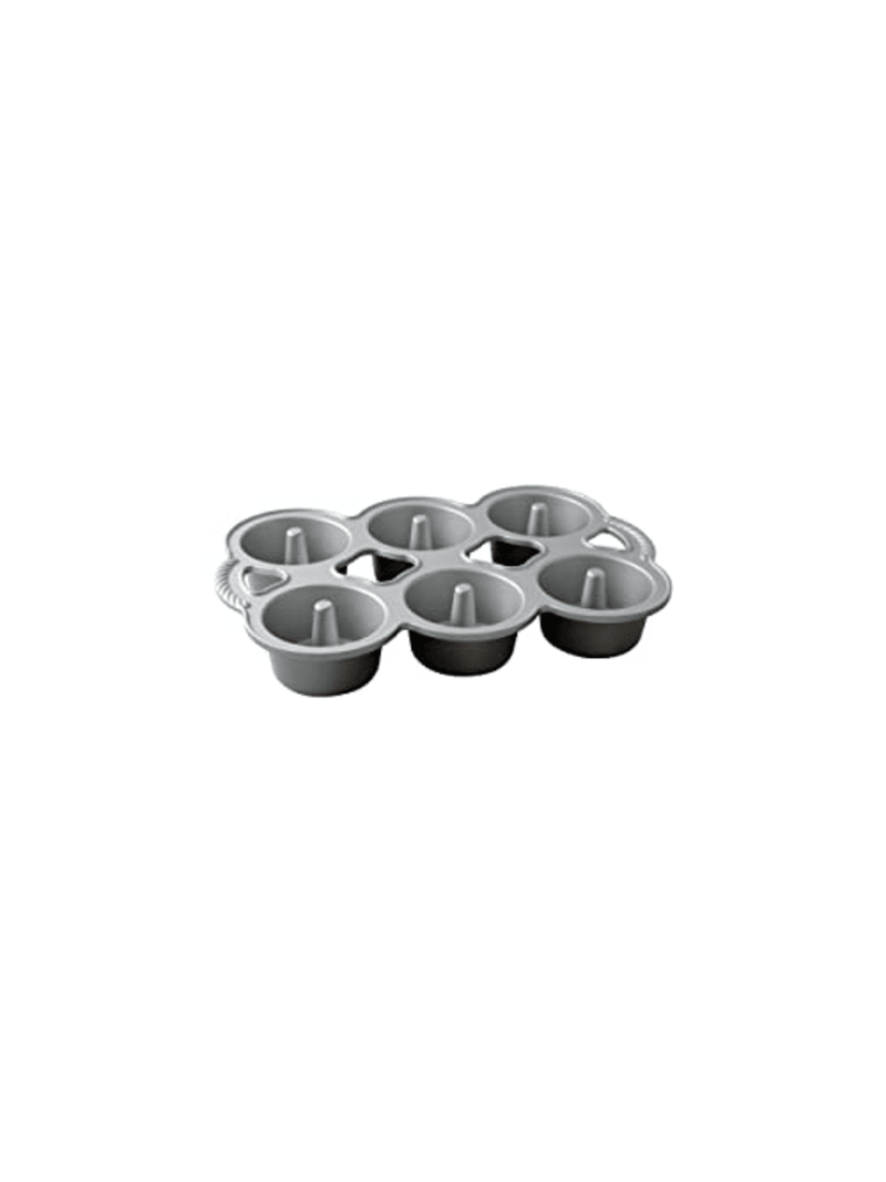 Nordic Ware Mini Angel Cakes Pan, 6-Cup, Graphite