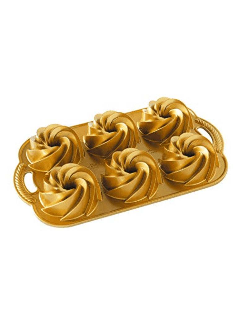 Nordic Ware Heritage Bundtlette Cakes, One Size, Gold