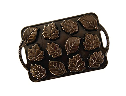 Nordic Ware 92348 Leaflettes Cakelet Pan Bronze, 2.5 Cup Capacity