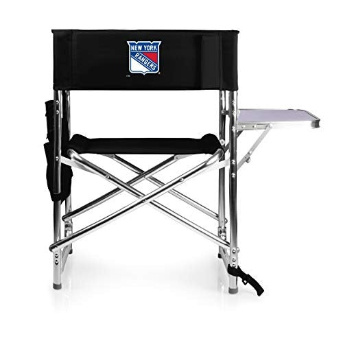 PICNIC TIME NHL New York Rangers Sports Chair with Side Table - Beach Chair - Camp Chair for Adults