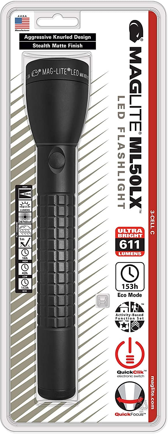 Maglite ML50LX LED 3-Cell C Matte Black Flashlight