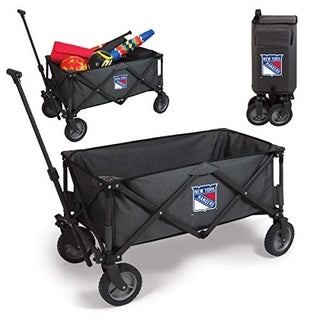 PICNIC TIME NHL New York Rangers Adventure Wagon Folding Wagon - Wagon Cart - Sport Utility Wagon - Beach Wagon Collapsible