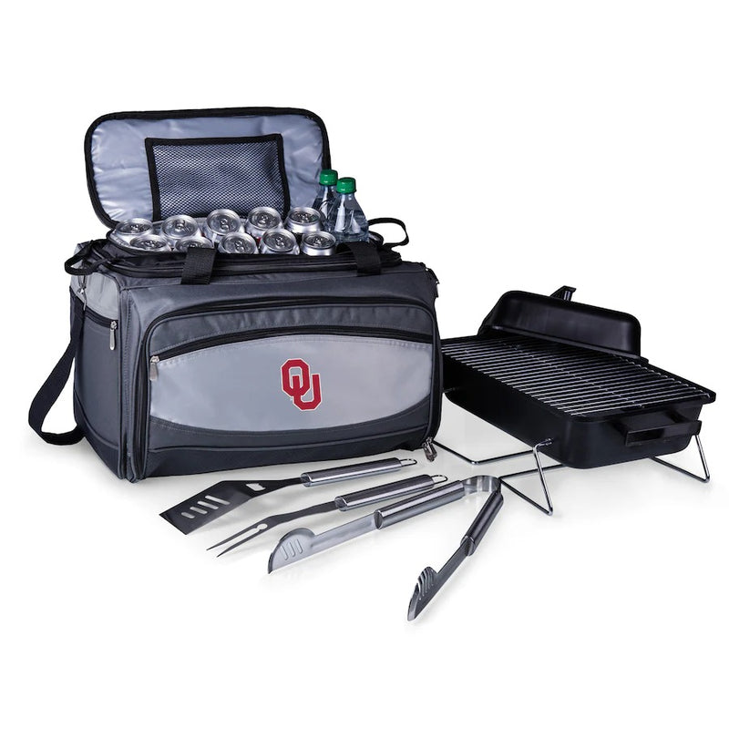 Oklahoma Sooners Portable Charcoal Grill & Cooler Tote