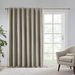SunSmart Maya Blackout Curtain Panel, Grommet Top, Taupe, 100 x 84 in