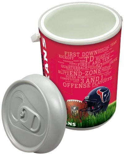 NFL Houston Texans Digital Print Mega Can Cooler, One Size, Silver Gray