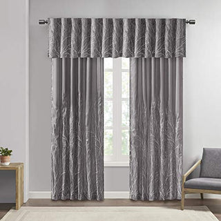 Andora Window Valance, Grey, 50 x 18 in