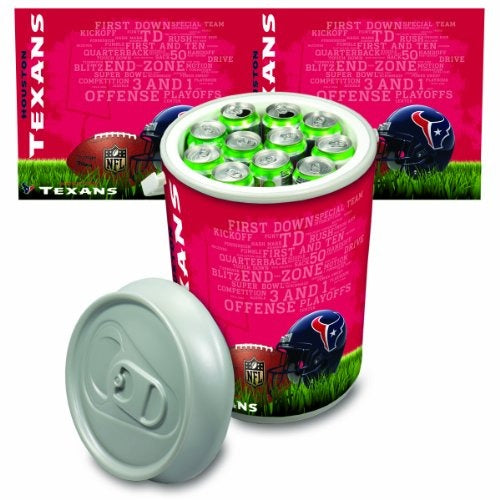 NFL Houston Texans Digital Print Mega Can Cooler, One Size, Silver Gray
