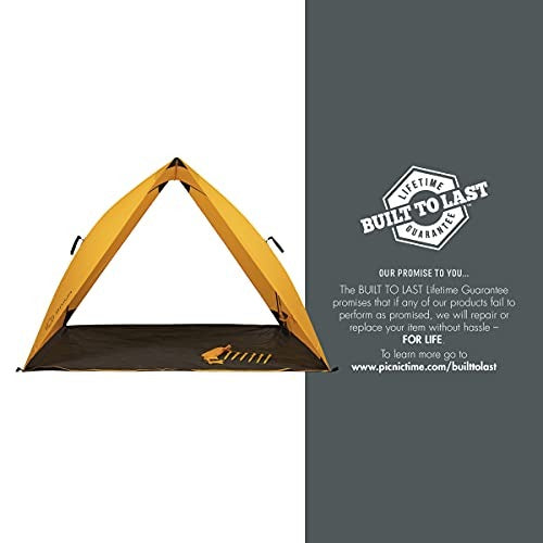 ONIVA - a Picnic Time brand A-Shade Beach Tent - Pop Up Tent - Beach Shade, (Light Orange)