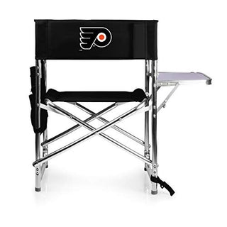 PICNIC TIME NHL Philadelphia Flyers Sports Chair with Side Table - Beach Chair - Camp Chair for Adults