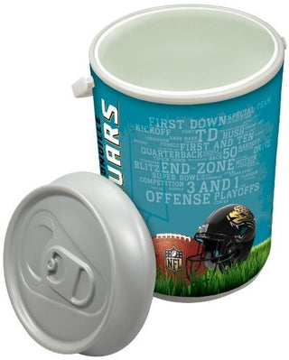 NFL Jacksonville Jaguars Digital Print Mega Can Cooler, One Size, Silver Gray