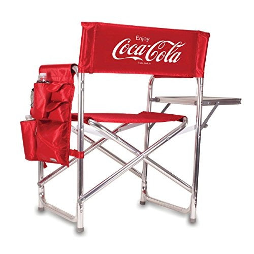 Picnic Time Coca-Cola Portable Folding Sports Chair, Red