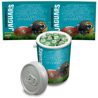 NFL Jacksonville Jaguars Digital Print Mega Can Cooler, One Size, Silver Gray