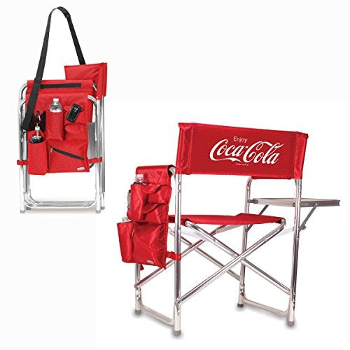 Picnic Time Coca-Cola Portable Folding Sports Chair, Red