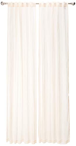 Madison Park Harper Sheer Curtain Panel, Cream