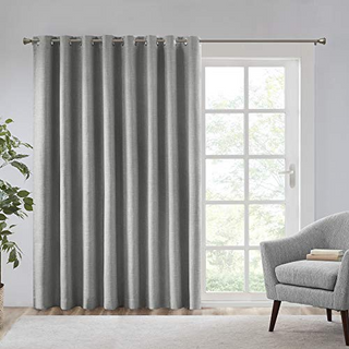 SunSmart Maya Blackout Curtain Panel, Grommet Top, Grey, 100 x 84 in