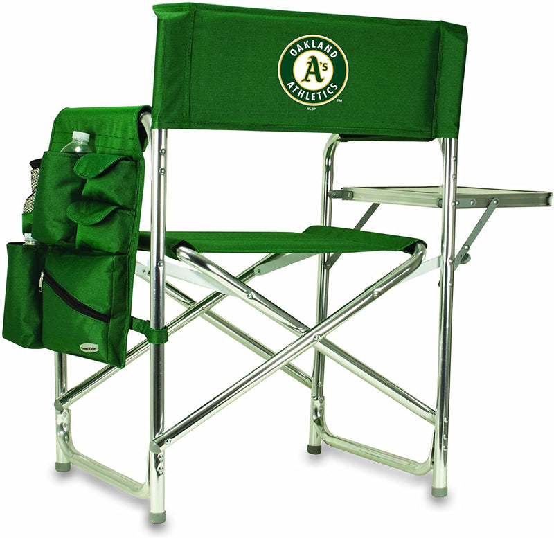 Picnic Time Sports Chair-MLB Teams Oakland Athletics-Hunter Green One Size