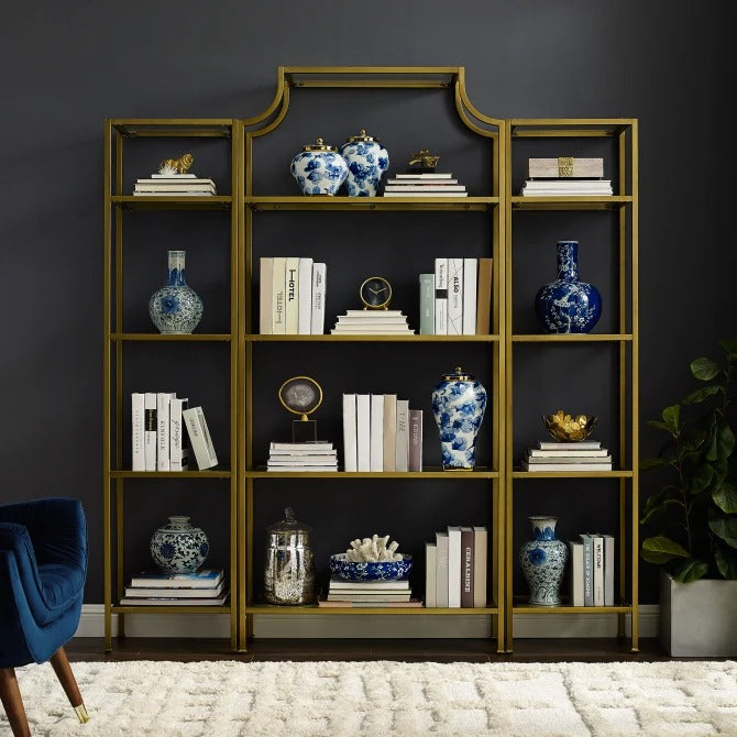 Crosley Furniture Aimee Soft Gold 3-Piece Etagere Set
