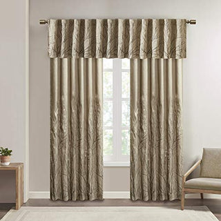 Andora Window Valance, Tan, 50 x 18 in