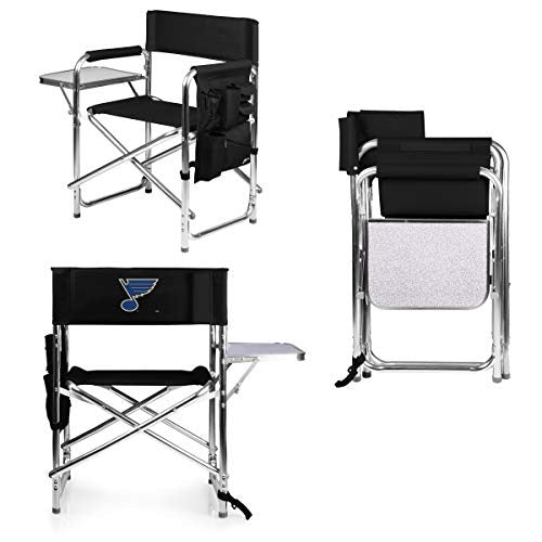 PICNIC TIME NHL St Louis Blues Sports Chair with Side Table - Beach Chair - Camp Chair for Adults