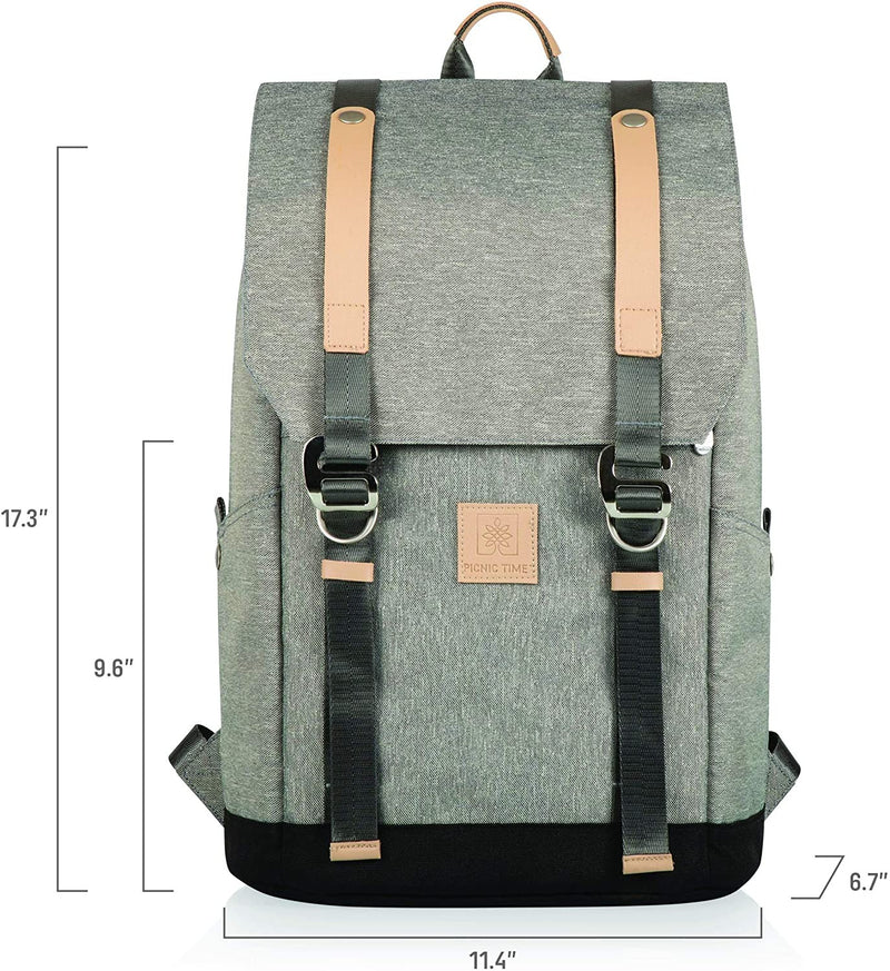 PICNIC TIME PT-Frontier Picnic Backpack, Heathered Gray