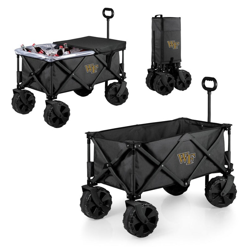 Wake Forest Demon Deacons Adventure Wagon Elite All-Terrain Folding Utility Wagon - Charcoal