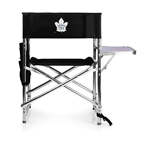 PICNIC TIME NHL Toronto Maple Leafs Sports Chair with Side Table - Beach Chair - Camp Chair for Adults