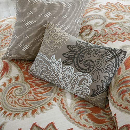 Kiran Cotton Fashion Cotton Throw Pillow , Casul Embroidered Oblong Decorative Pillow , 12X18 , Taupe