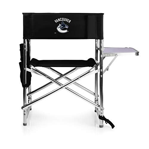 PICNIC TIME NHL Vancouver Canucks Sports Chair with Side Table - Beach Chair - Camp Chair for Adults