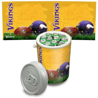 NFL Minnesota Vikings Digital Print Mega Can Cooler, One Size, Silver Gray