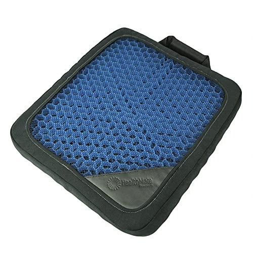 HealthMate IN9114 Comfy Gel Square Cushion Gel Seat Cushion for Long Sitting for Back, Sciatica and Tailbone Pain Relief, for Office Chair, Car, Wheelchair, Long Trips