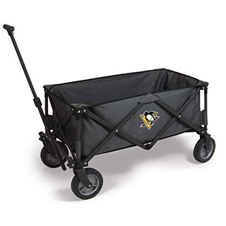 PICNIC TIME NHL Pittsburgh Penguins Adventure Wagon Folding Wagon - Wagon Cart - Sport Utility Wagon - Beach Wagon Collapsible