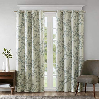 SunSmart Julie Blackout Curtain Panel, Grommet Top, Aqua, 50 x 95 in