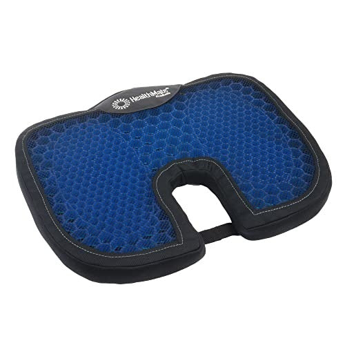 HEALTHMATE IN9115 Comfy Gel Coccyx Cushion Gel Seat Cushion for Long  Sitting for Back, Sciatica and Tailbone Pain Relief, for Office Chair, Car