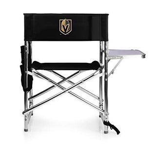 PICNIC TIME NHL Vegas Golden Knights Sports Chair with Side Table - Beach Chair - Camp Chair for Adults