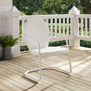 Crosley Furniture Griffith Metal Outdoor Chair - White