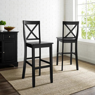X-Back Bar Stool (Set of 2), 30-inch, Black