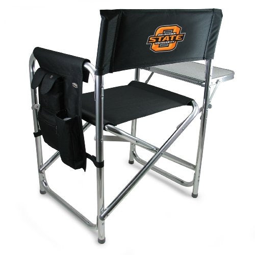 NCAA Oklahoma State Cowboys Sports Chair with Side Table - Beach Chair - Camp Chair for Adults