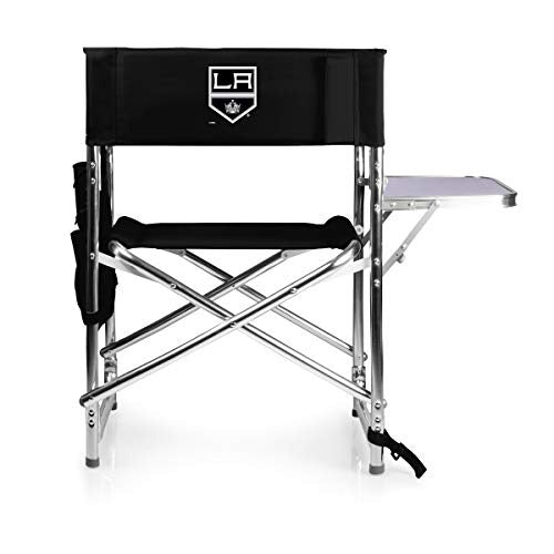 PICNIC TIME NHL Los Angeles Kings Sports Chair with Side Table - Beach Chair - Camp Chair for Adults