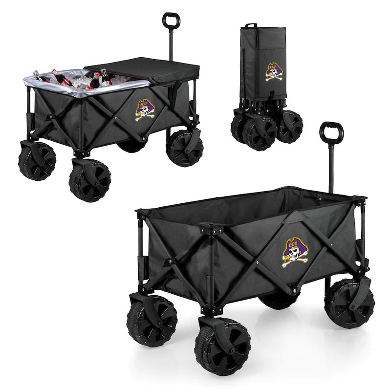 East Carolina Pirates Adventure Wagon Elite All-Terrain Folding Utility Wagon - Charcoal