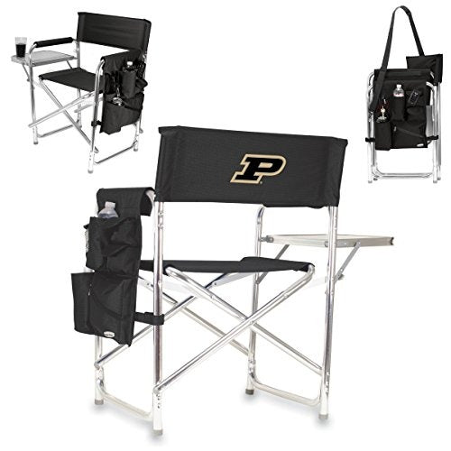 NCAA Purdue Boilermakers Sports Chair with Side Table - Beach Chair - Camp Chair for Adults