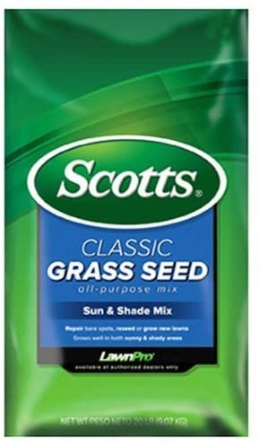 Scotts Company 17187 Classic Sun and Shade Mix Grass Seed, 20-Pound