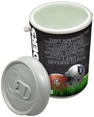 NFL Oakland Raiders Digital Print Mega Can Cooler, One Size, Silver Gray