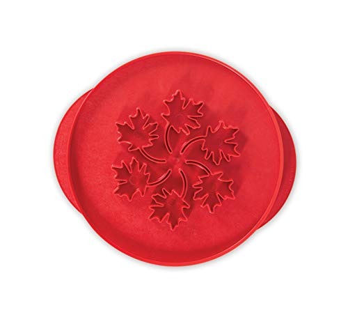 Nordic Ware Reversible Apples & Leaves Pie Top Cutter, Apples and Leaves, Red